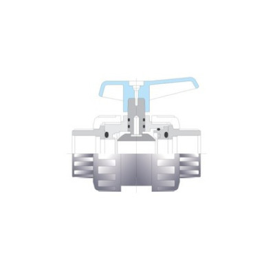 Vanne PVC double raccords