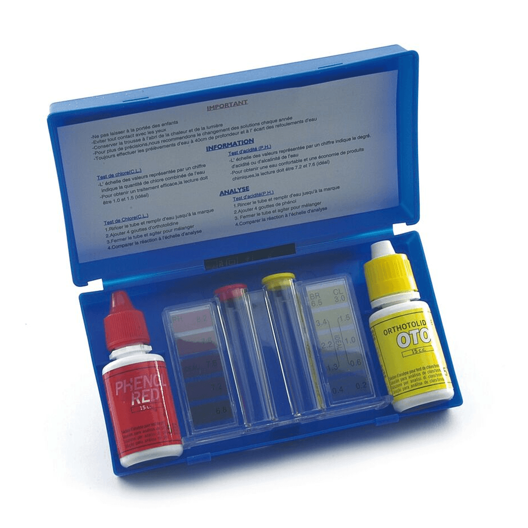 Trousse d'analyse chlore ph pour piscine Trousse d'analyse chlore ph pour piscine – Image 1