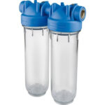 Porte filtres transparent duplex 10″